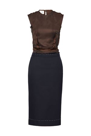 Abito senza maniche in twill misto lana MAISON MARGIELA | S51DD0040MTN091524